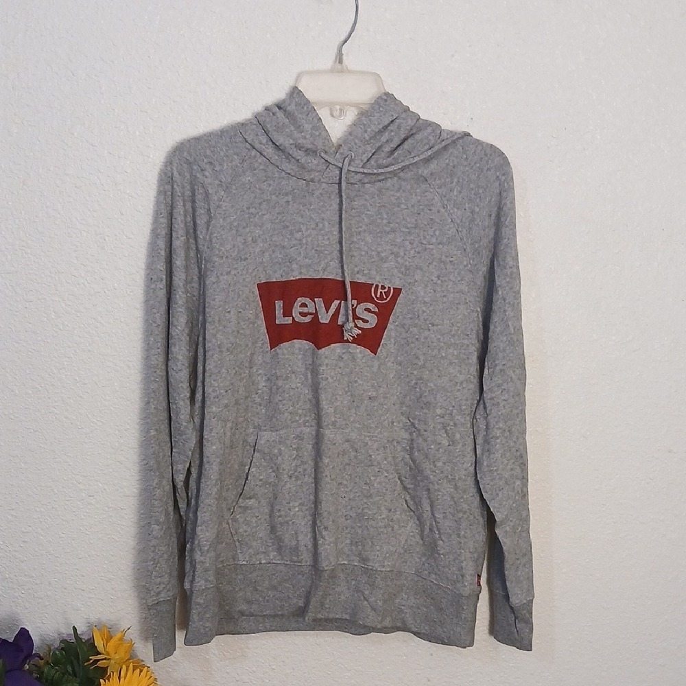Levi's Gray Hoodie with Red Logo